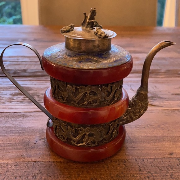 Antique exquisite design dragon & monkey red jade - Picture 7 of 15